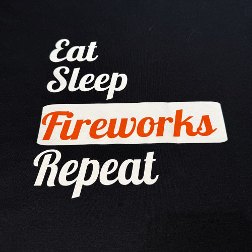 Load image into Gallery viewer, T-Shirt: Eat Sleep Fireworks Repeat