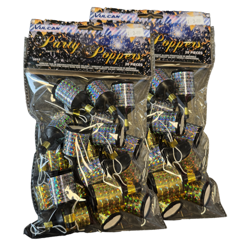 Load image into Gallery viewer, Party Poppers - Gold/Silver (20pcs)