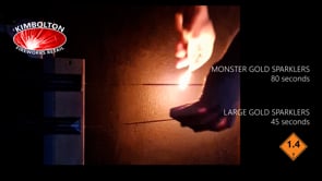 Load and play video in Gallery viewer, Large Gold Sparklers (24cm) - Box of 25pks of 5 (125 Sparklers)