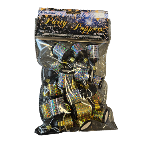 Party Poppers - Gold/Silver (20pcs)